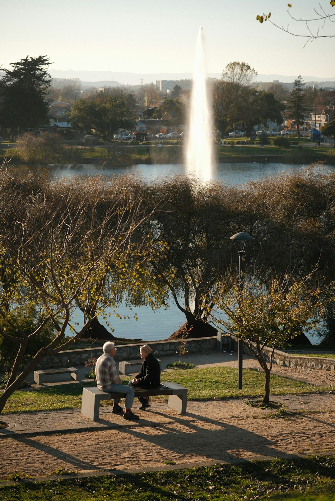 elderly person in chilean neighborhood